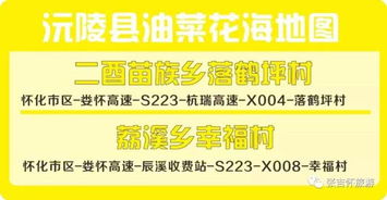 出行必备 怀化超全油菜花海地图出炉